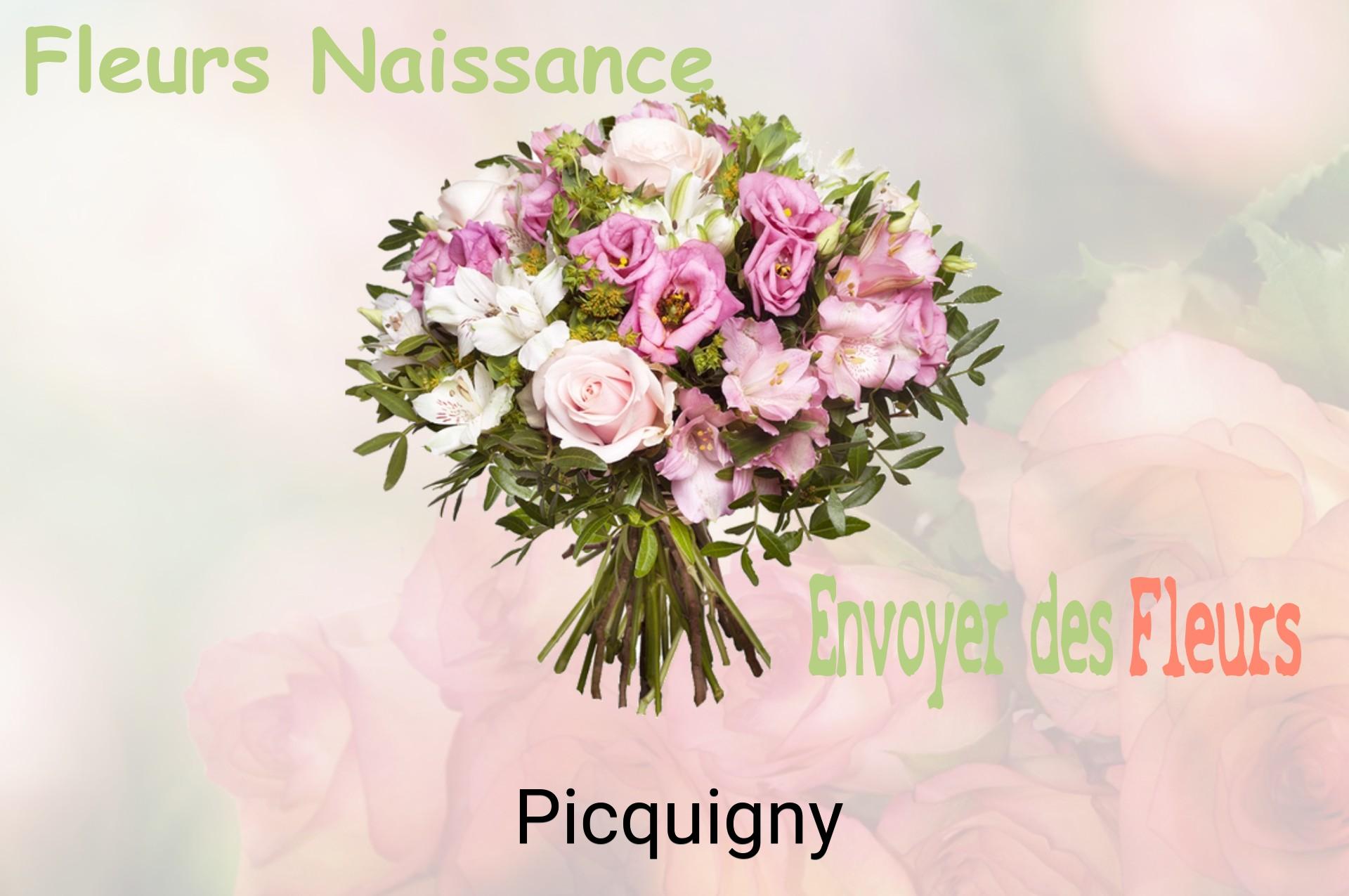 Bouquet de fleurs de naissance livré à Picquigny