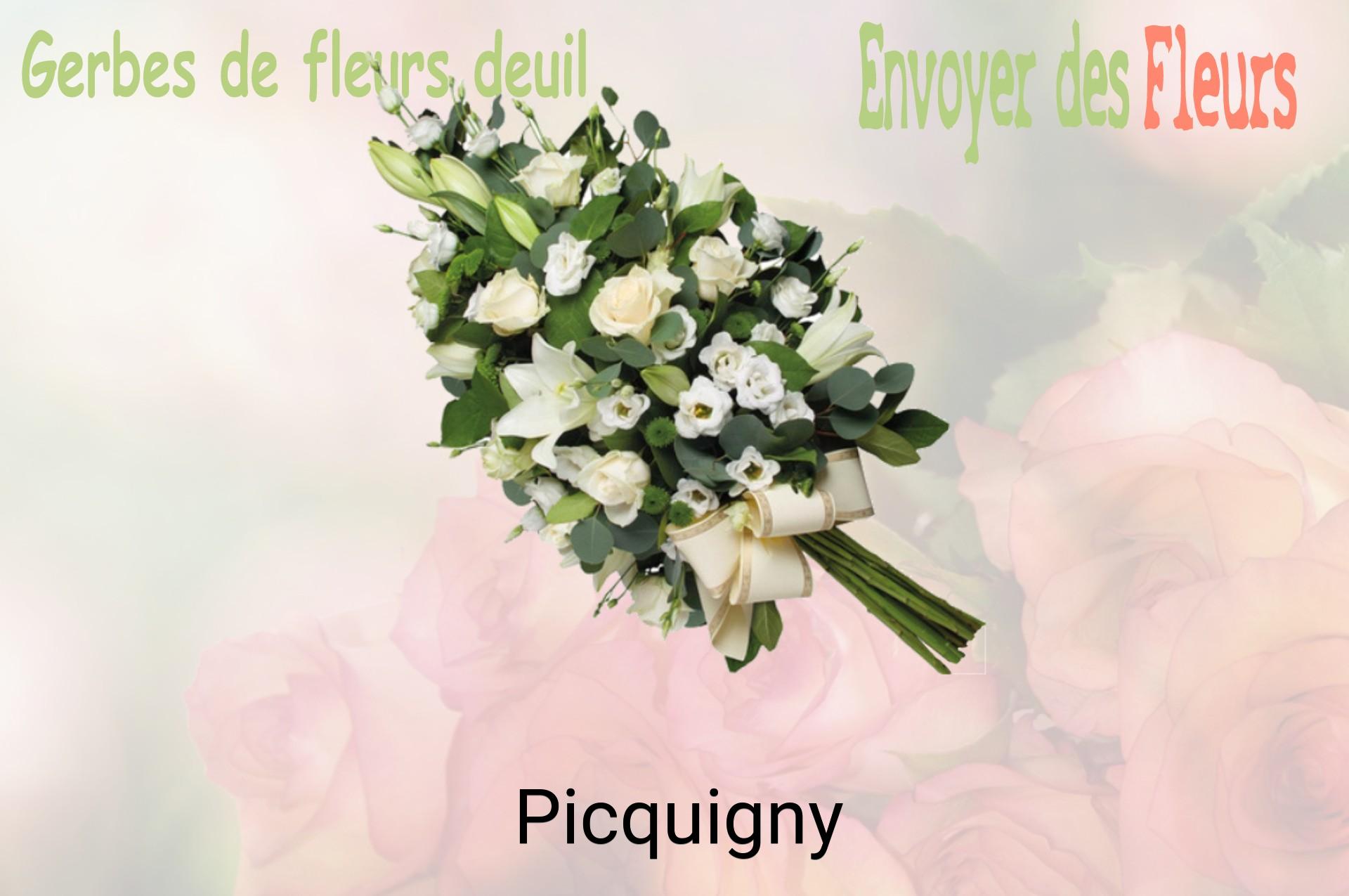 Gerbe de fleurs de deuil livrée à Picquigny